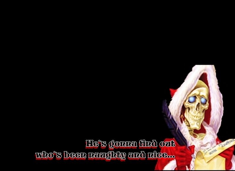 skeleton santa character