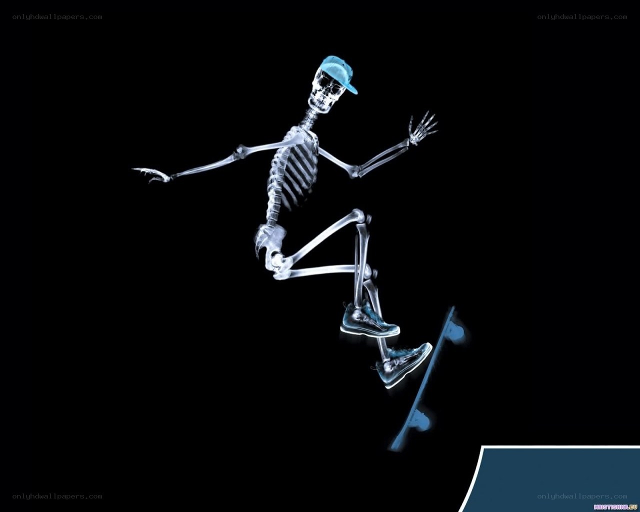 skeleton skateboarding