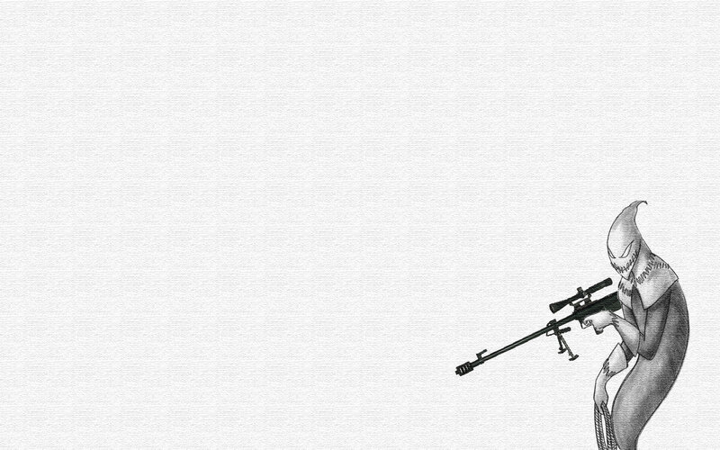 skeleton sniper in white