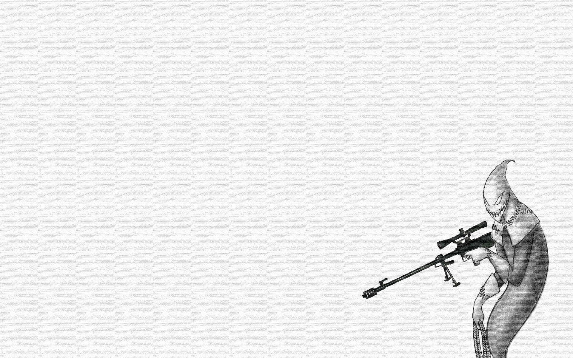 skeleton sniper in white