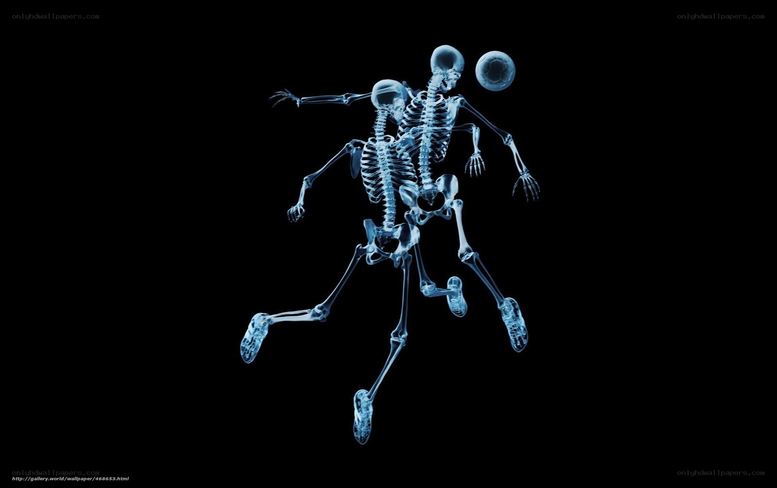skeleton soccer players