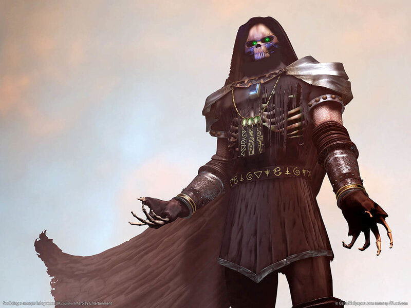 skeleton sorcerer in dark cloak
