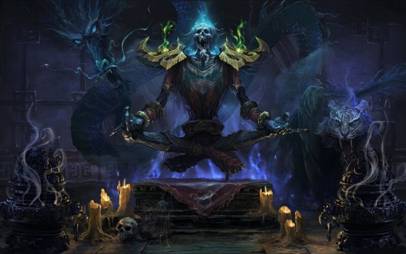 Skeleton Sorcerer Meditating