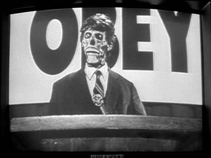 skeleton speaker at podium