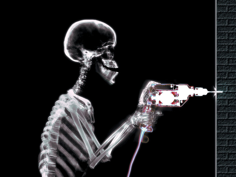 skeleton using power drill