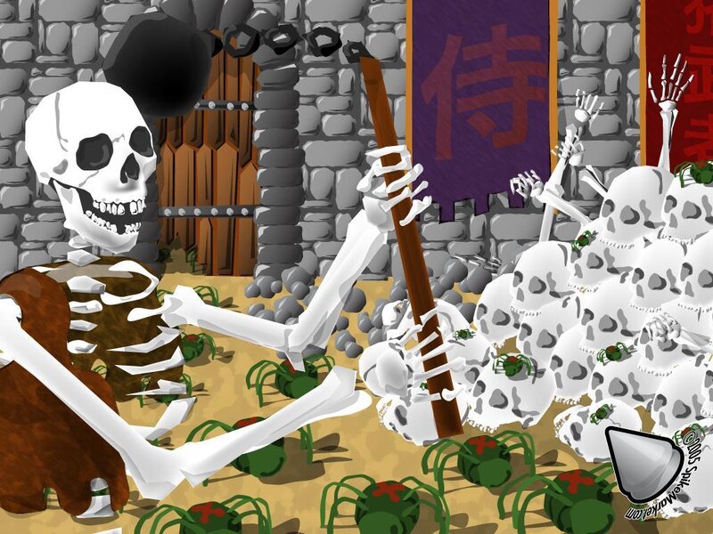 Skeleton Warrior in Dungeon