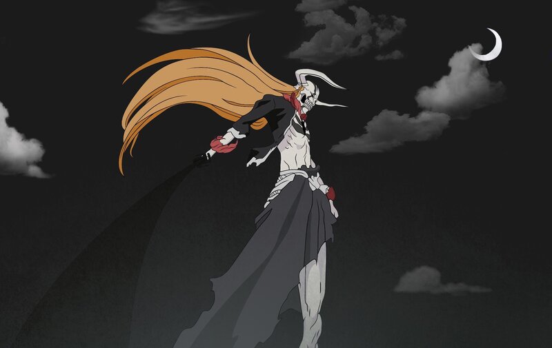 skeleton warrior in moonlight