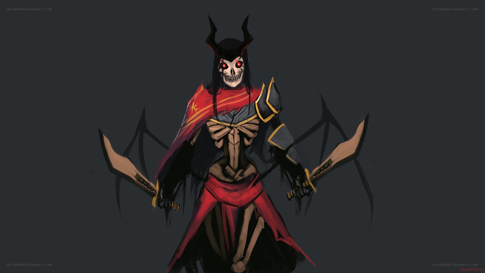 skeleton warrior with dual blades