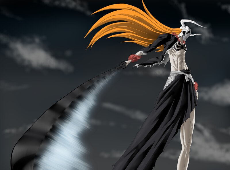 Skeleton Warrior with Orange Hair — Black
