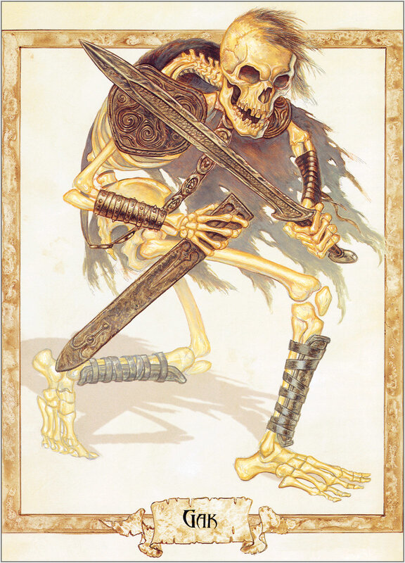 Skeleton Warrior with Sword — Brown
