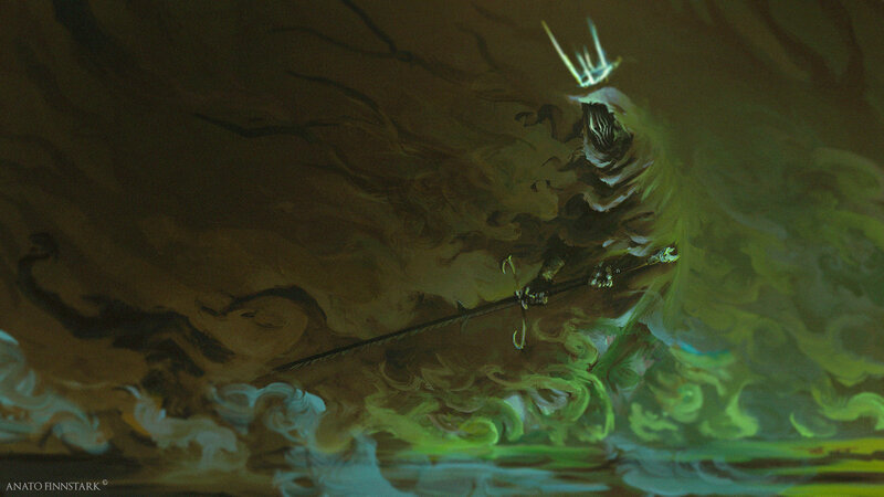 Skeleton Warrior with Sword — Green