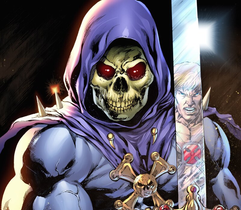 Skeleton Warrior with Sword — Purple, Dramatic