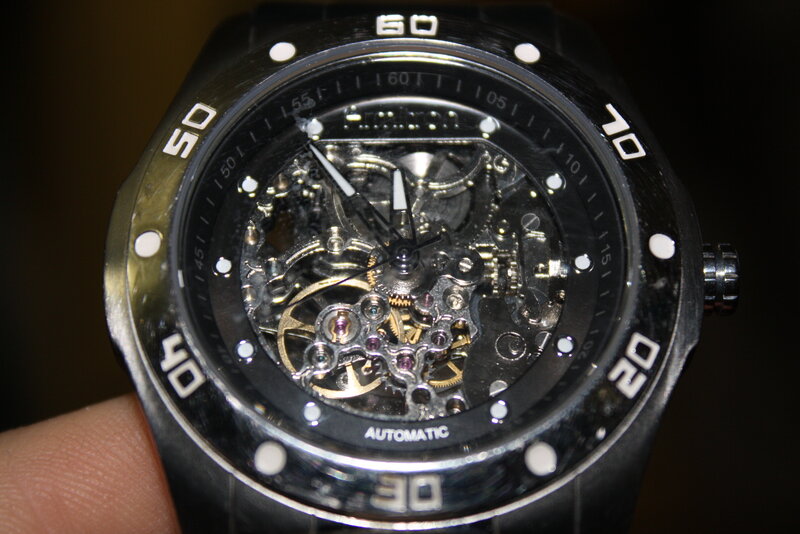 skeleton watch with automatic movement