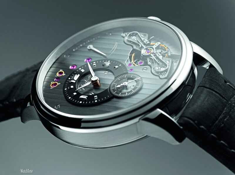 Skeleton Watch with Black Strap — Dramatic