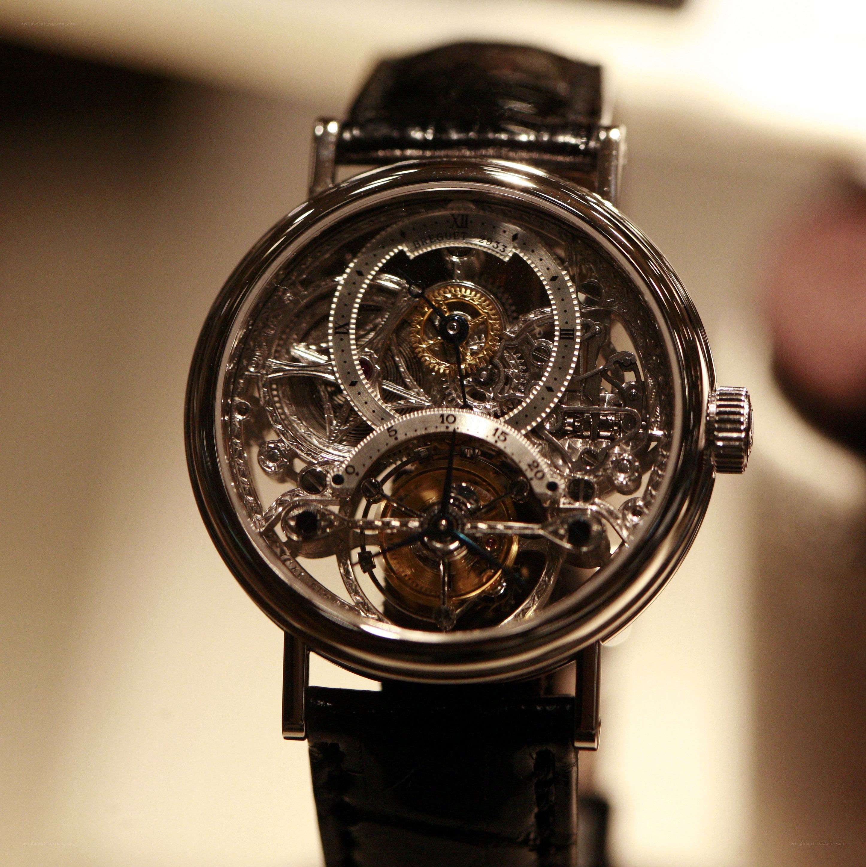 skeleton watch with tourbillon