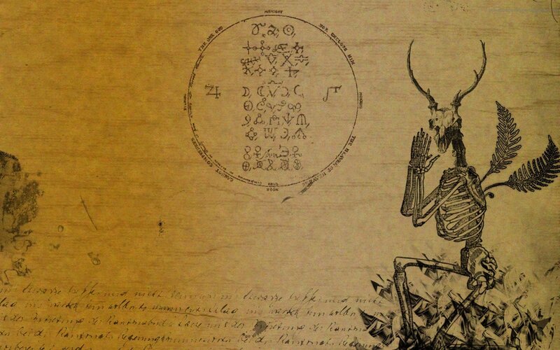 Skeleton with Antlers — Brown