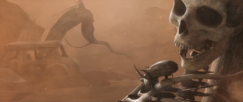 Skeleton with Beetle