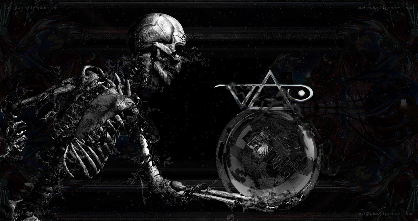 skeleton with crystal ball