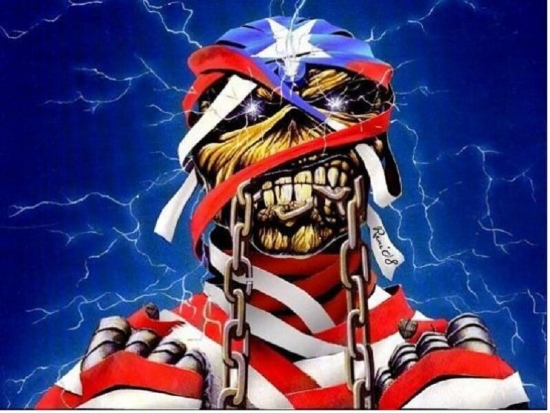 Skeleton with Flag Bandages