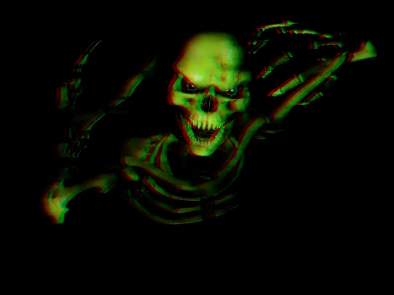 Skeleton with Glowing Skull — Green