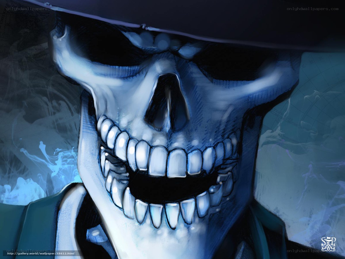 skeleton with hat illustration