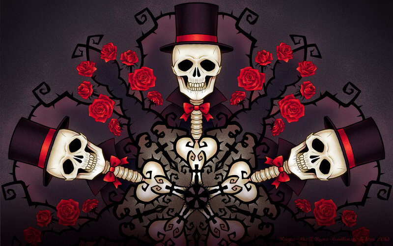 Skeleton with Roses