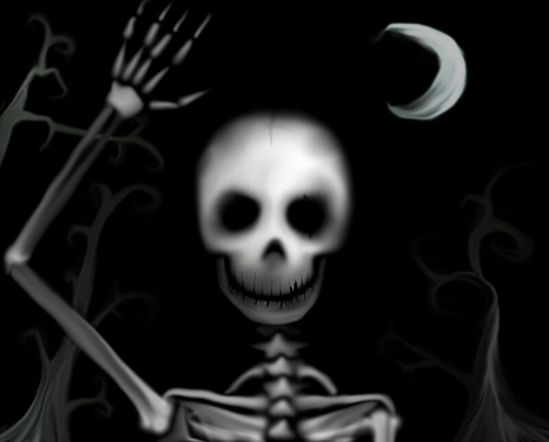 skeleton with scythe
