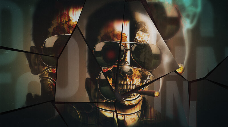 Skeleton with Sunglasses — Black