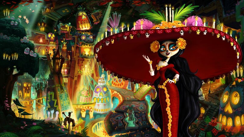 Skeleton Woman in Red Dress