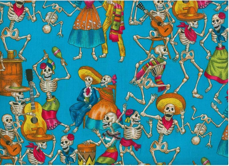 Skeletons Dancing in Fiesta