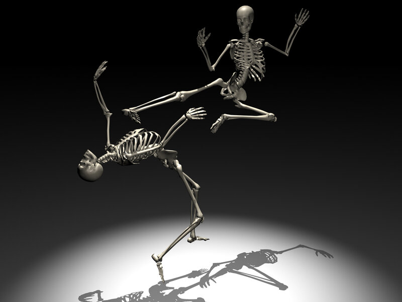Skeletons Fighting