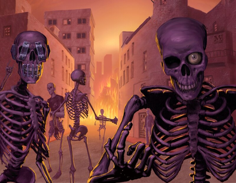 Skeletons in a City
