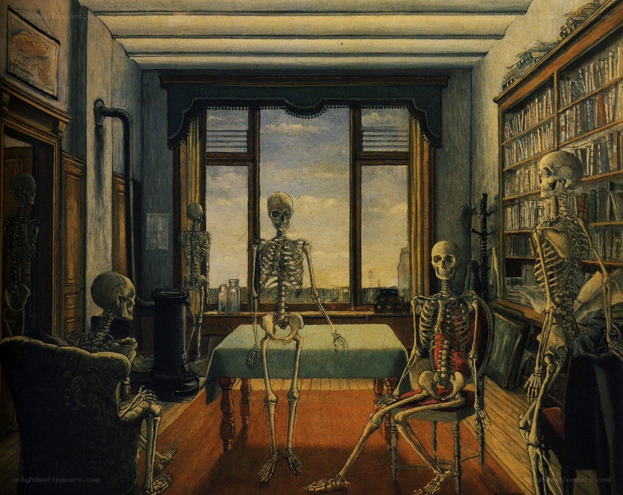 skeletons in a study