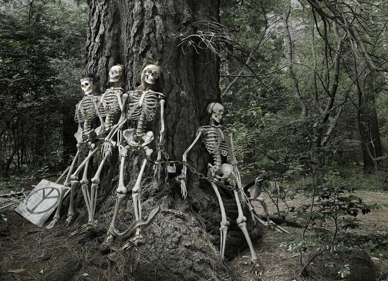 Skeletons in Forest — Green
