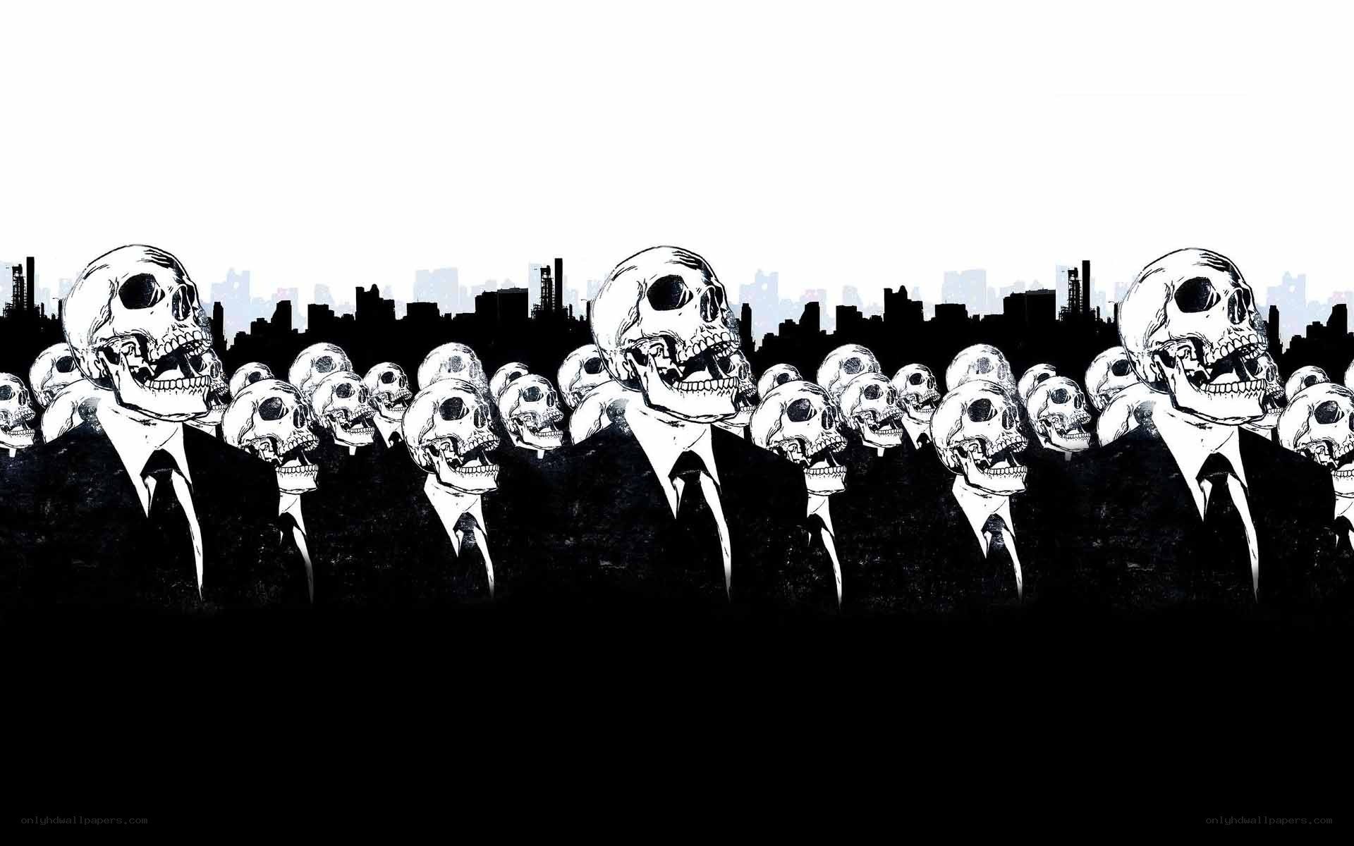 skeletons in suits