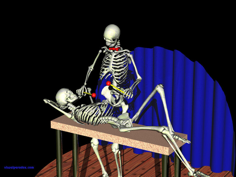 Skeletons on a Table — Black