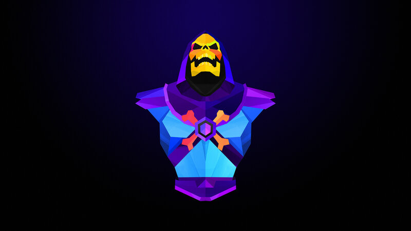 Skeletor low-poly art