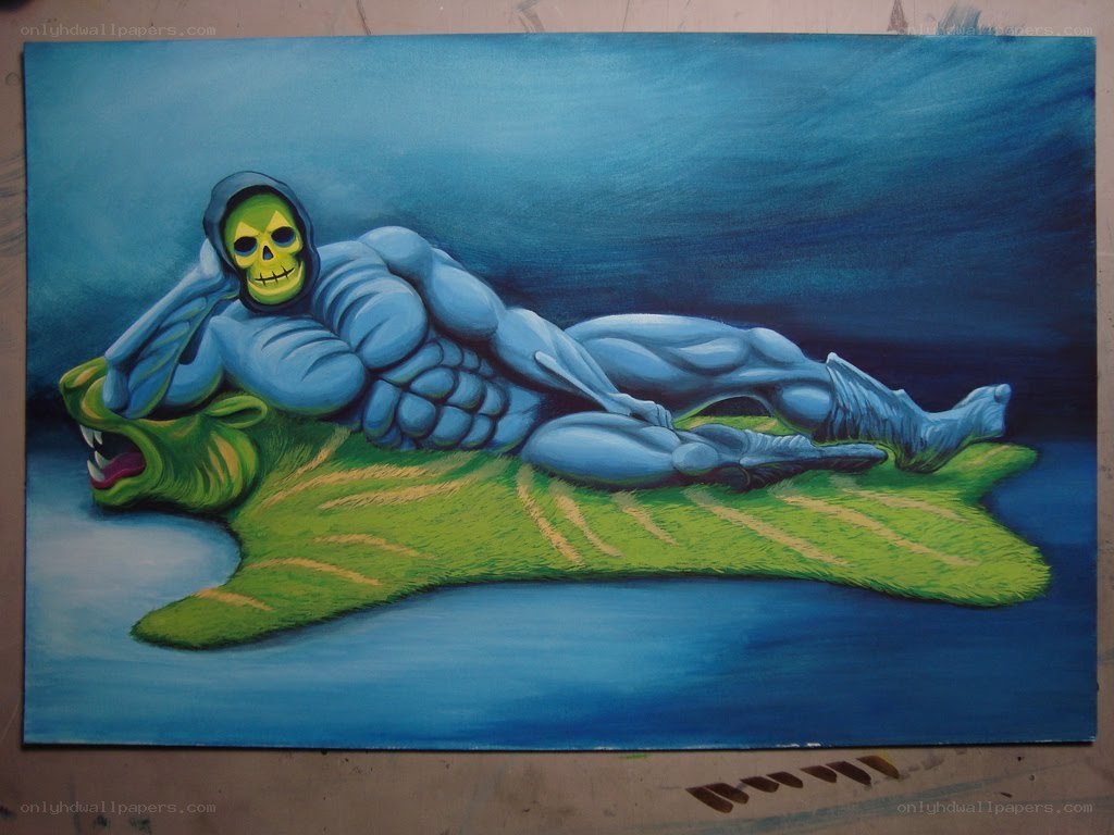 Skeletor on a rug
