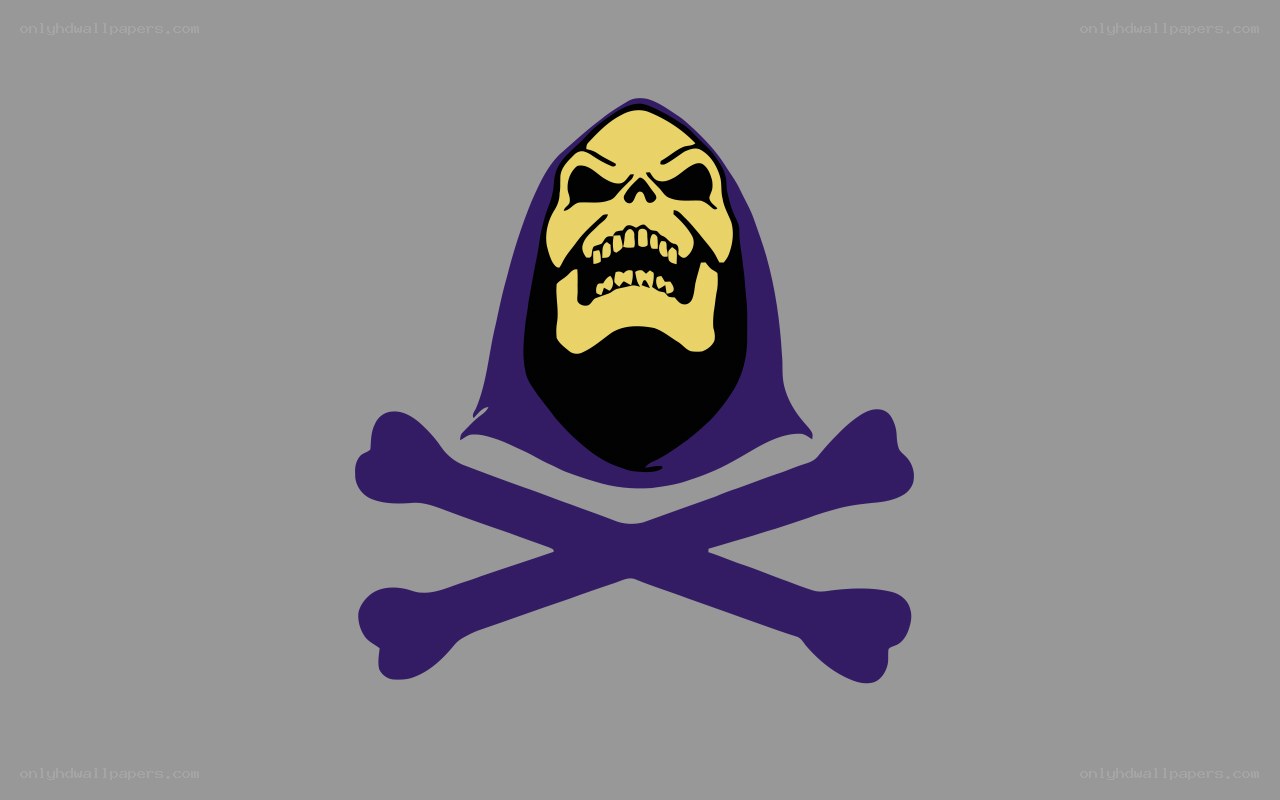 Skeletor skull and crossbones