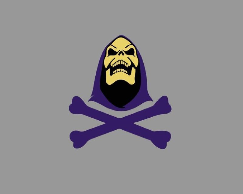 Skeletor skull and crossbones