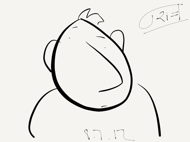 sketch of a cartoon character
