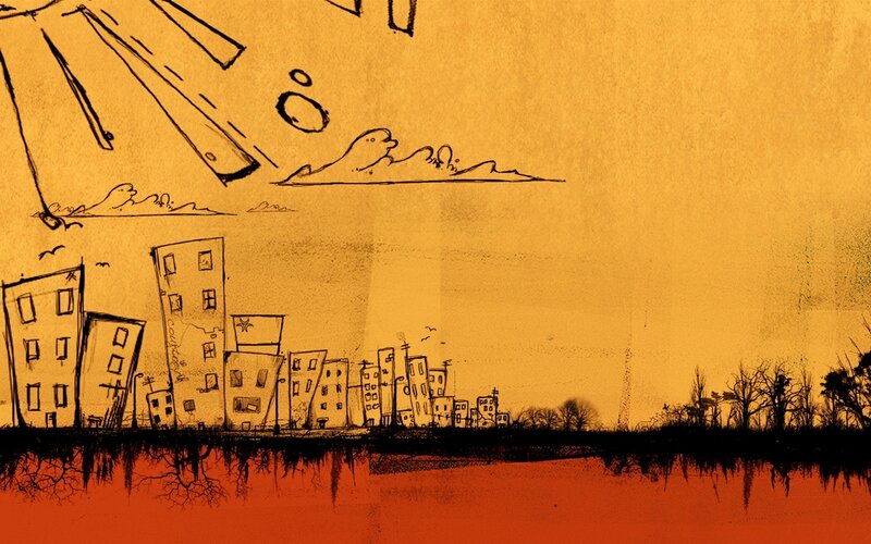 sketch of a cityscape