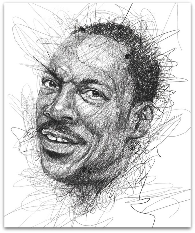 sketch of a man's face