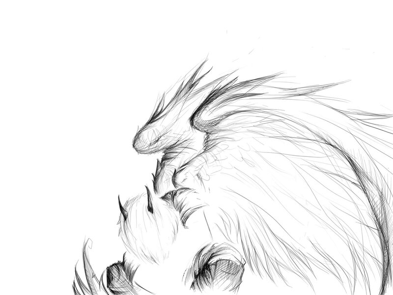 sketch of a mythical creature