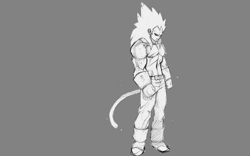 sketch of a warrior character