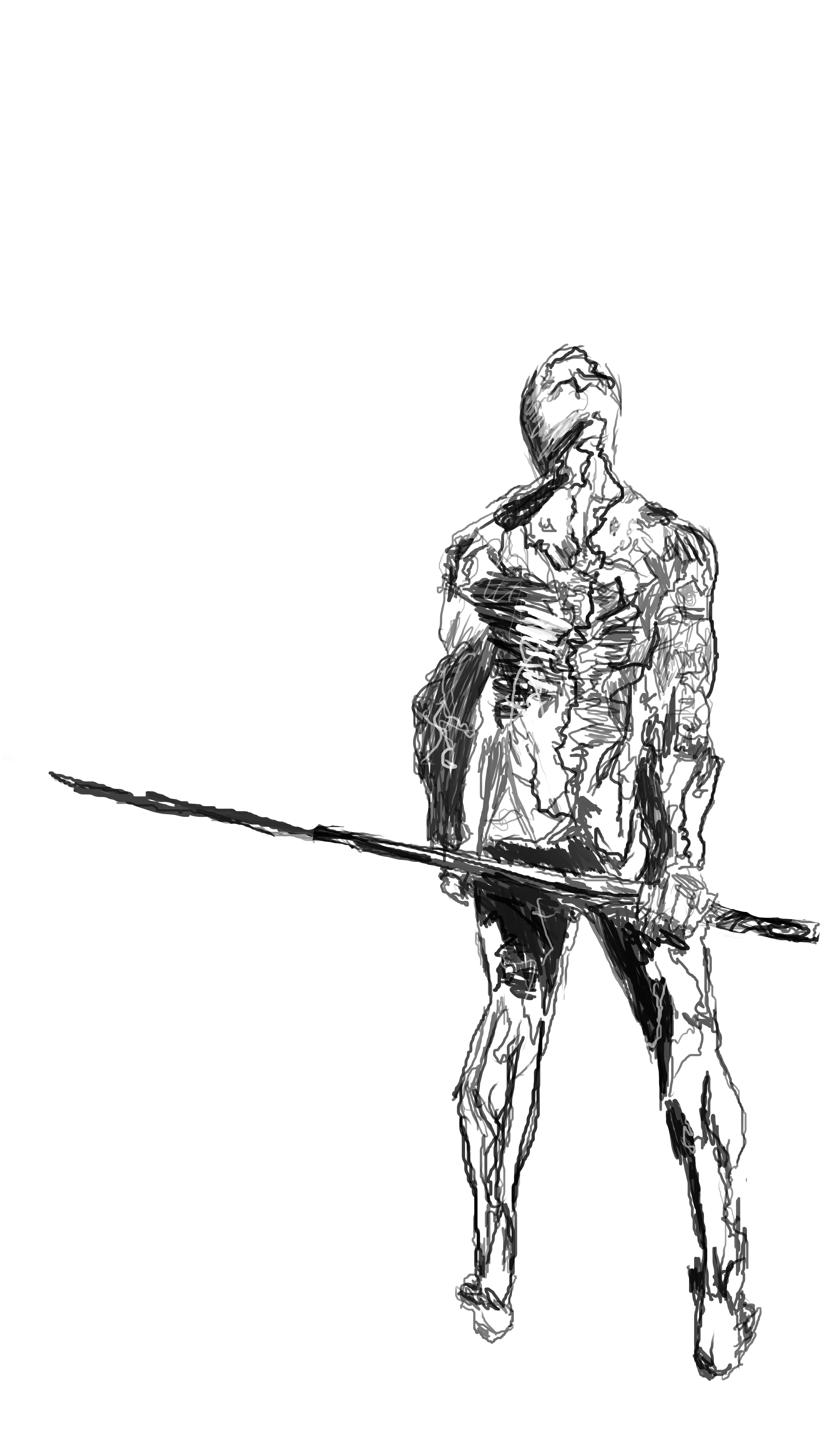 sketch of a warrior