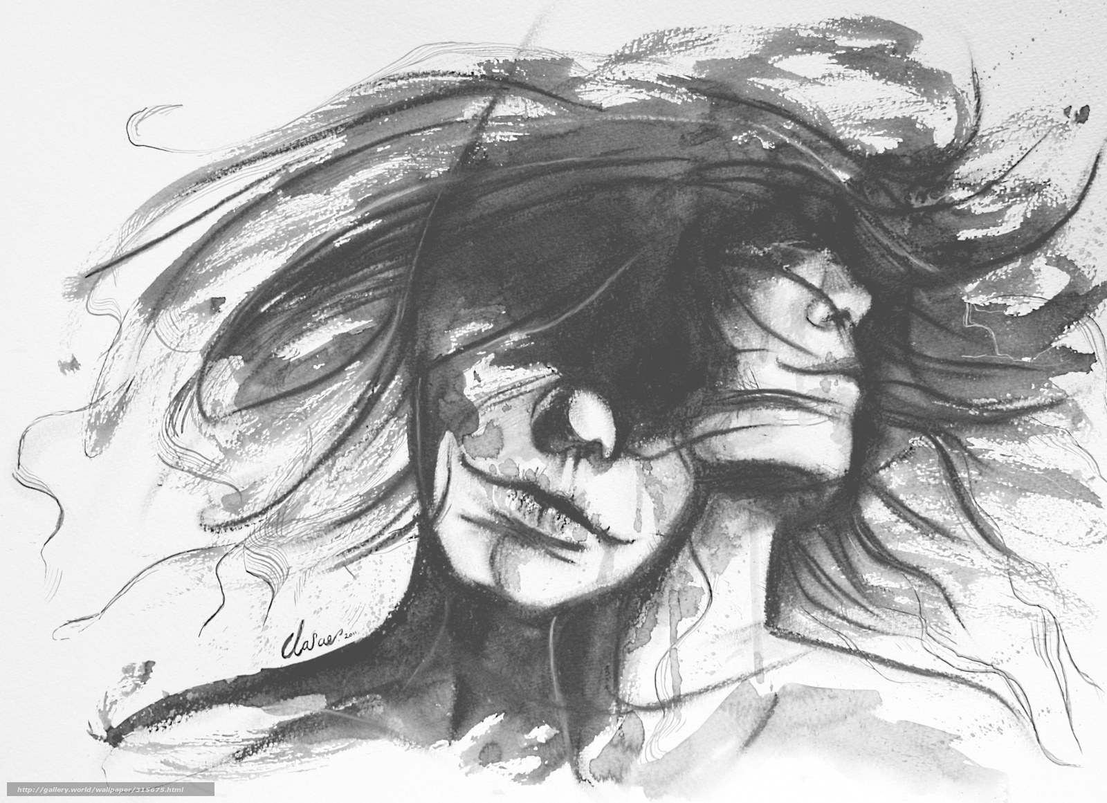 sketch of a woman's face