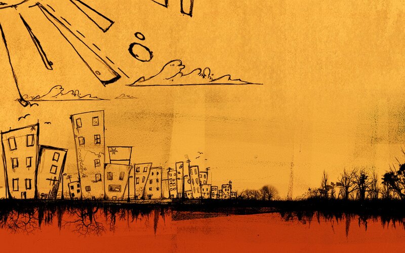 sketch of city skyline