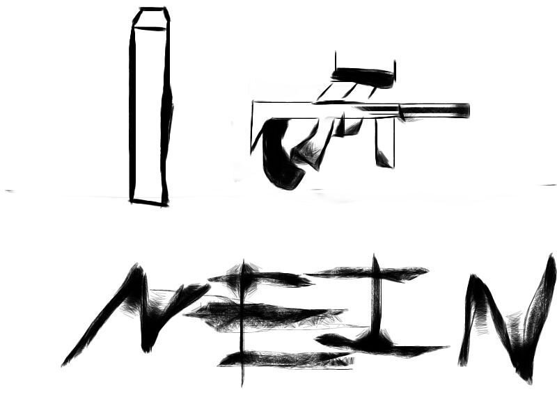 Sketch of Gun and Object
