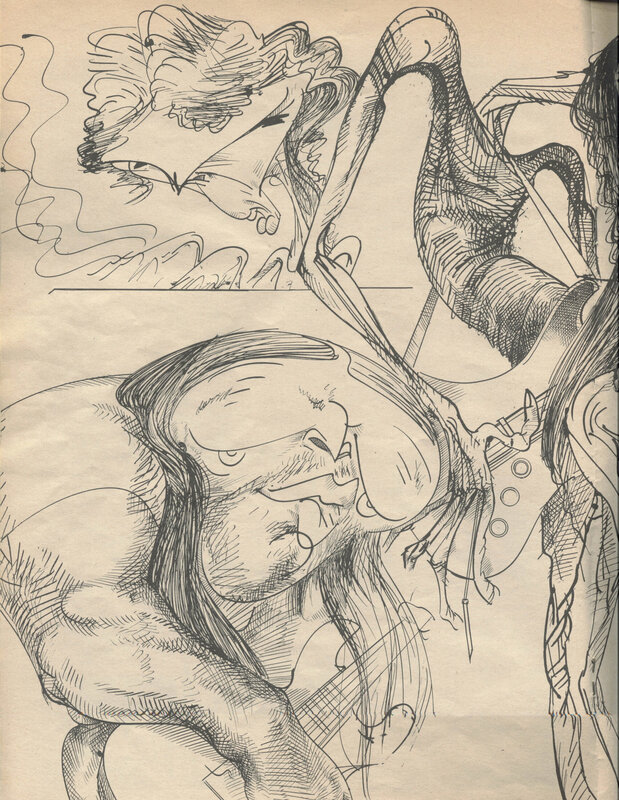 sketch of musicians playing